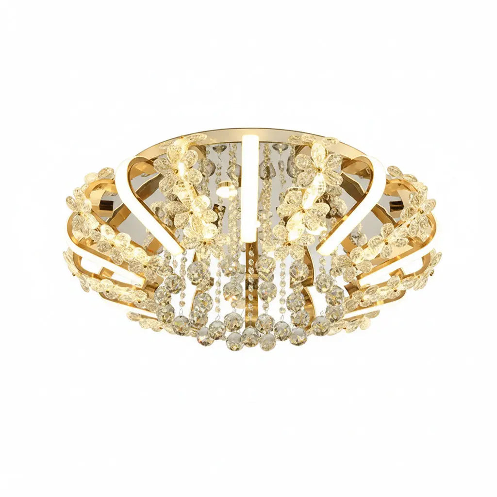 Modern Minimalist Crystal LED Ceiling Light — alternate product view 1