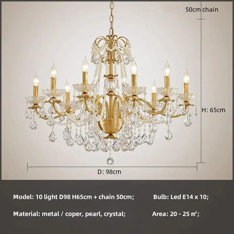 French Luxury Candle Chandelier — alternate product view 9