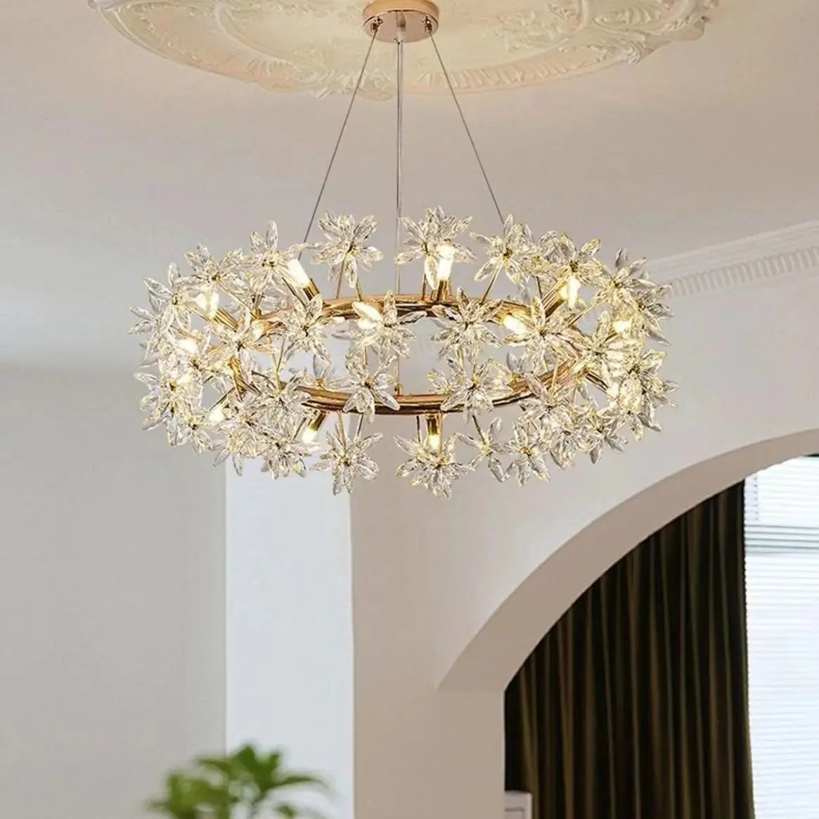 Designer Scandinavian Crystal Chandelier — alternate product view 1