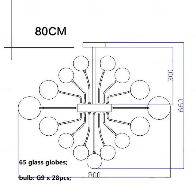 Nordic Creative Glass Metal Pendant Lights — alternate product view 8