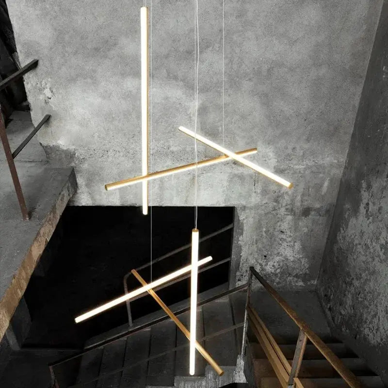 Nordic Minimalist Italian Tube Chandeliers — alternate product view 5