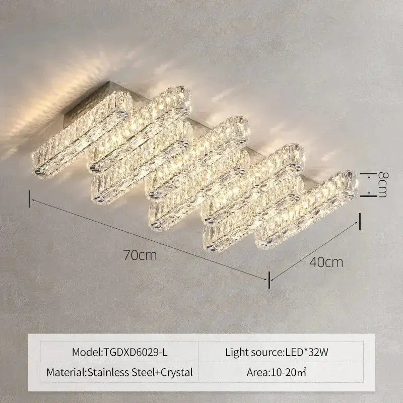 Modern Ceiling K9 Crystal Chandelier — alternate product view 10