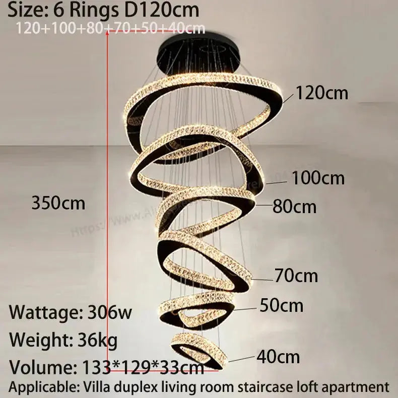 Luxury Modern Home Decoration Villa Chandelier — alternate product view 19