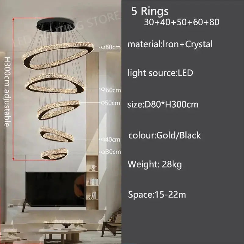 Luxury Modern Home Decoration Villa Chandelier — alternate product view 14