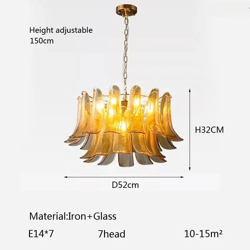 Virello Designer Amber Glass Pendant Light — alternate product view 7