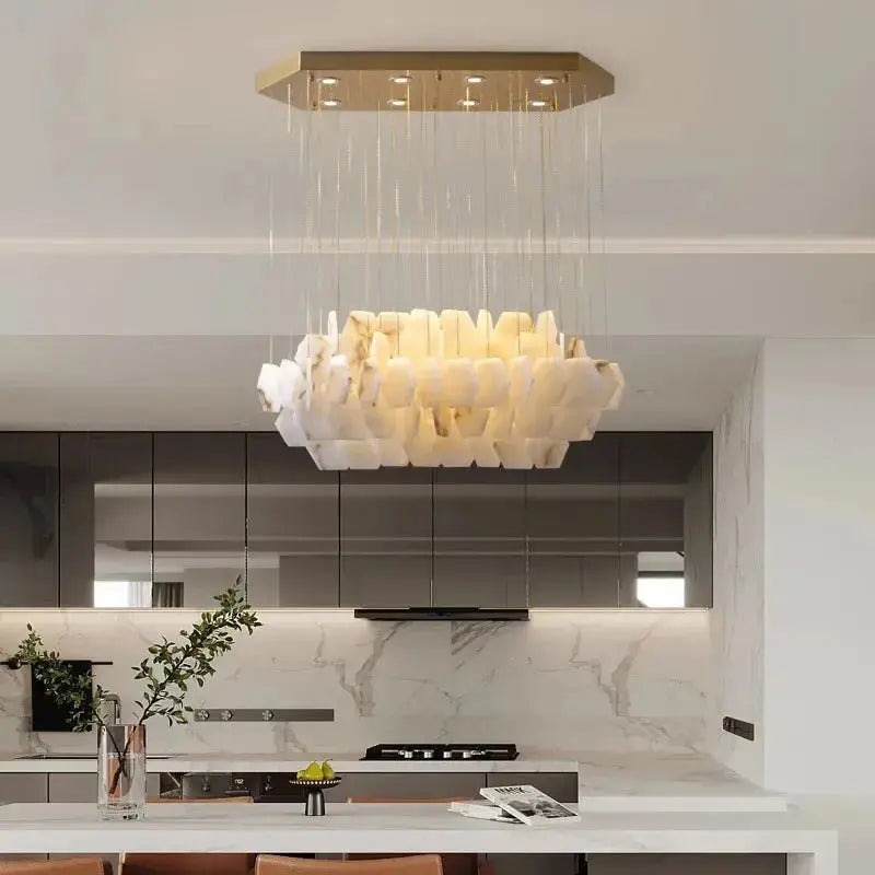 Snowflake Marble Nordic Chandelier — alternate product view 4