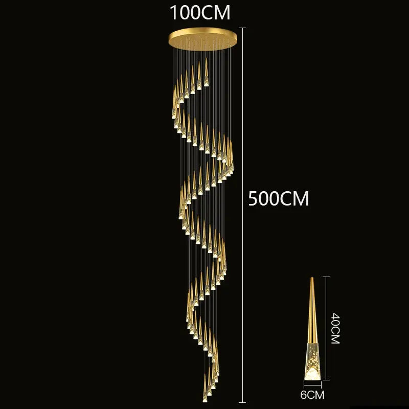 Modern Dome Decoration Stair Pendant Lamp — alternate product view 9