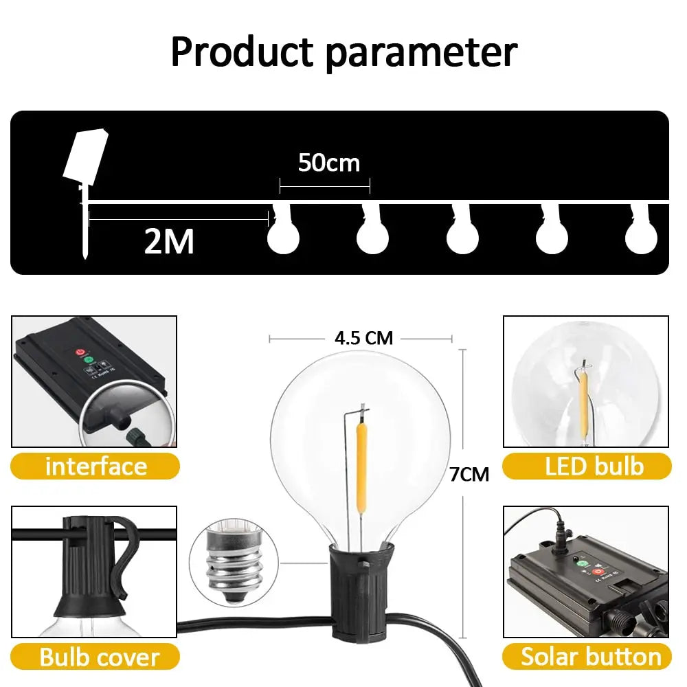 The Solar String Outdoor Lights — alternate product view 8