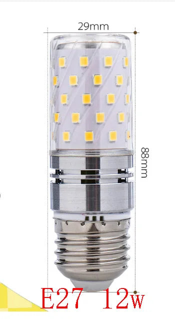 Compact LED corn bulb alternate view for decorative light fittings