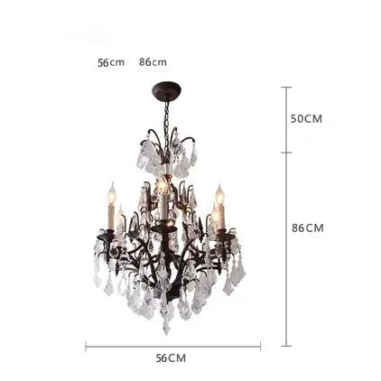 French Stairwell Villa Retro Chandelier — alternate product view 8