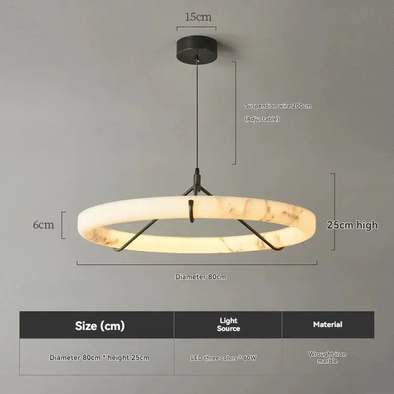 Modern Spanish Marble Dining Room Chandeliers — alternate product view 5