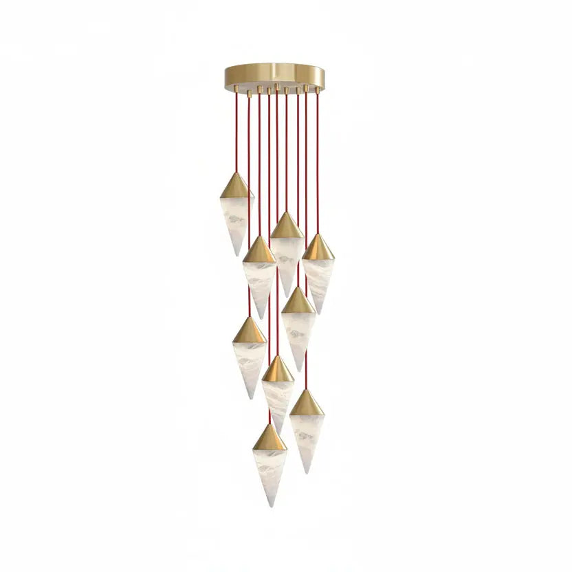 Modern Alabaster Cone Cluster Chandelier — alternate product view 16