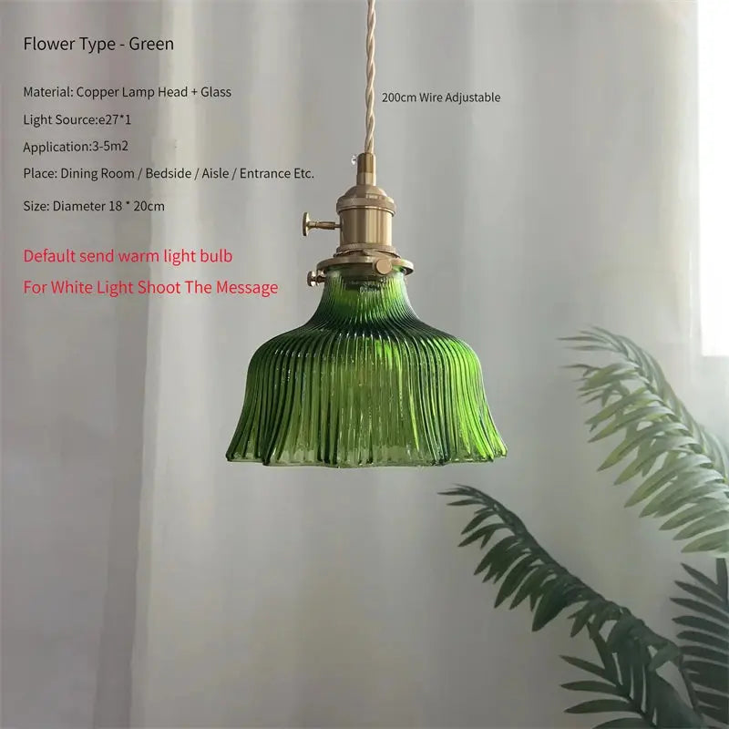 Green Glass Scandinavian Pendant Lights — alternate product view 17