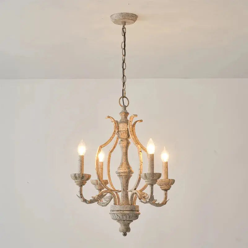 Creative French Wooden Chandelier — alternate product view 2