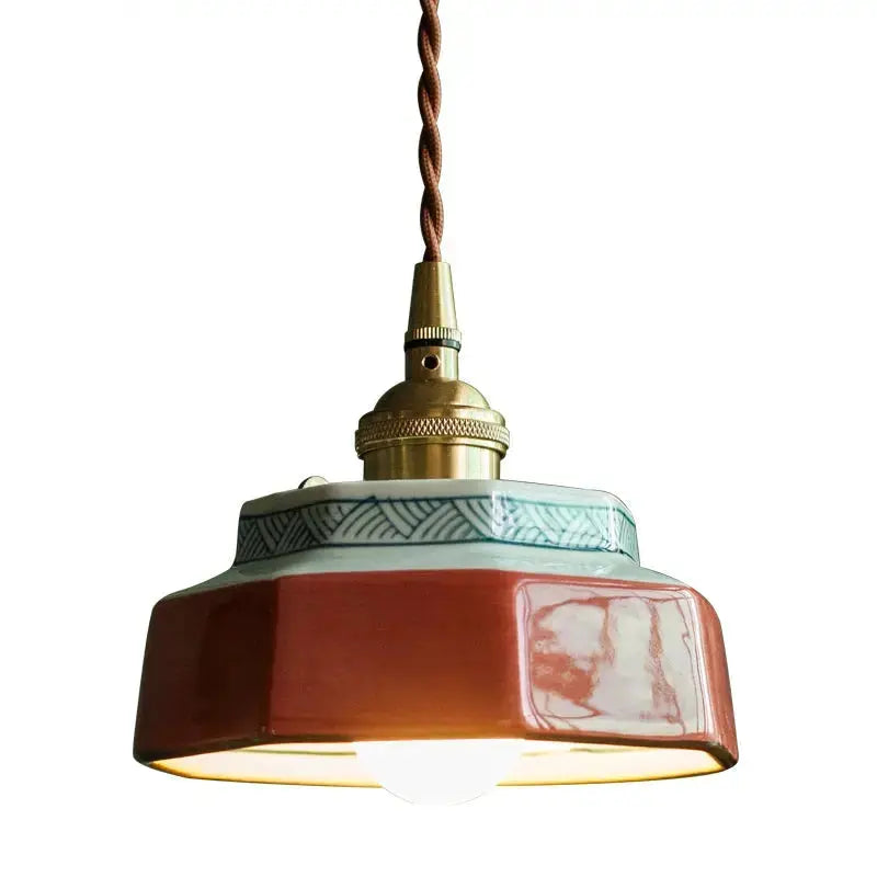 Ceramic Vintage Pendant Light — product view
