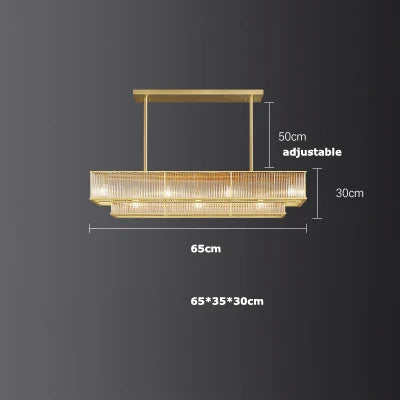 Contemporary Lucien lighting in copper with clear crystal detailing — catalogue view 8