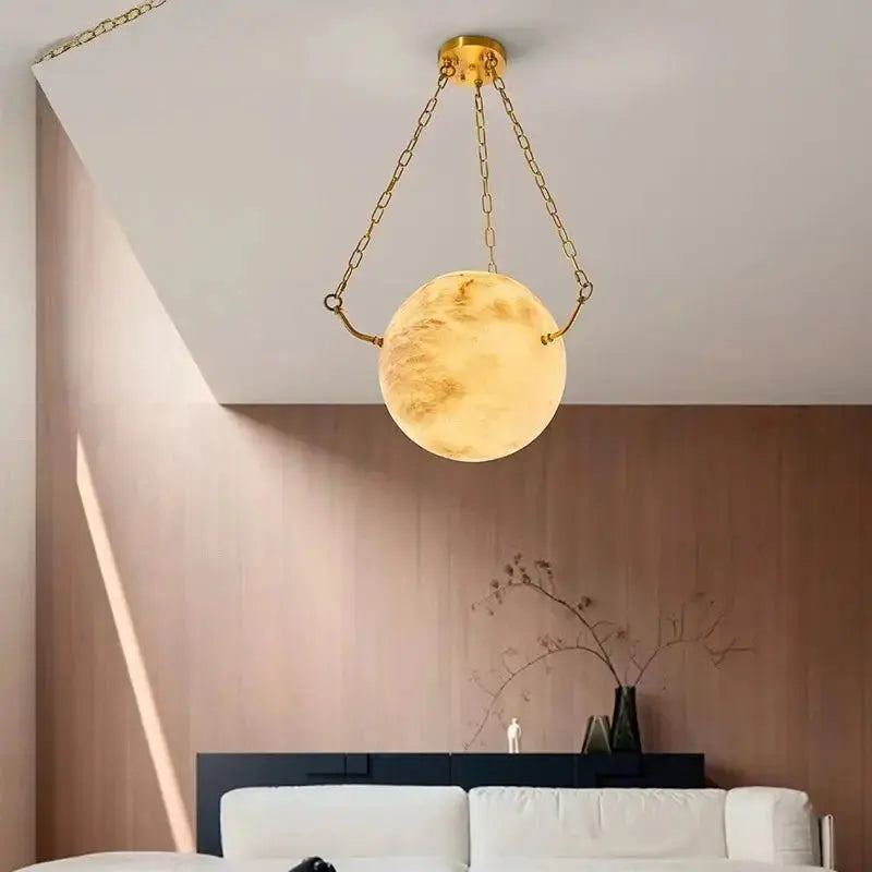 Designer Marble Ball Chandelier — alternate product view 4