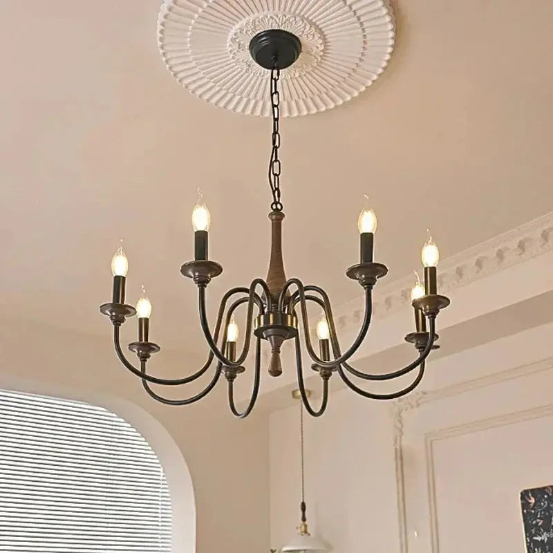 Nordic Retro Solid Wood Chandeliers — alternate product view 2