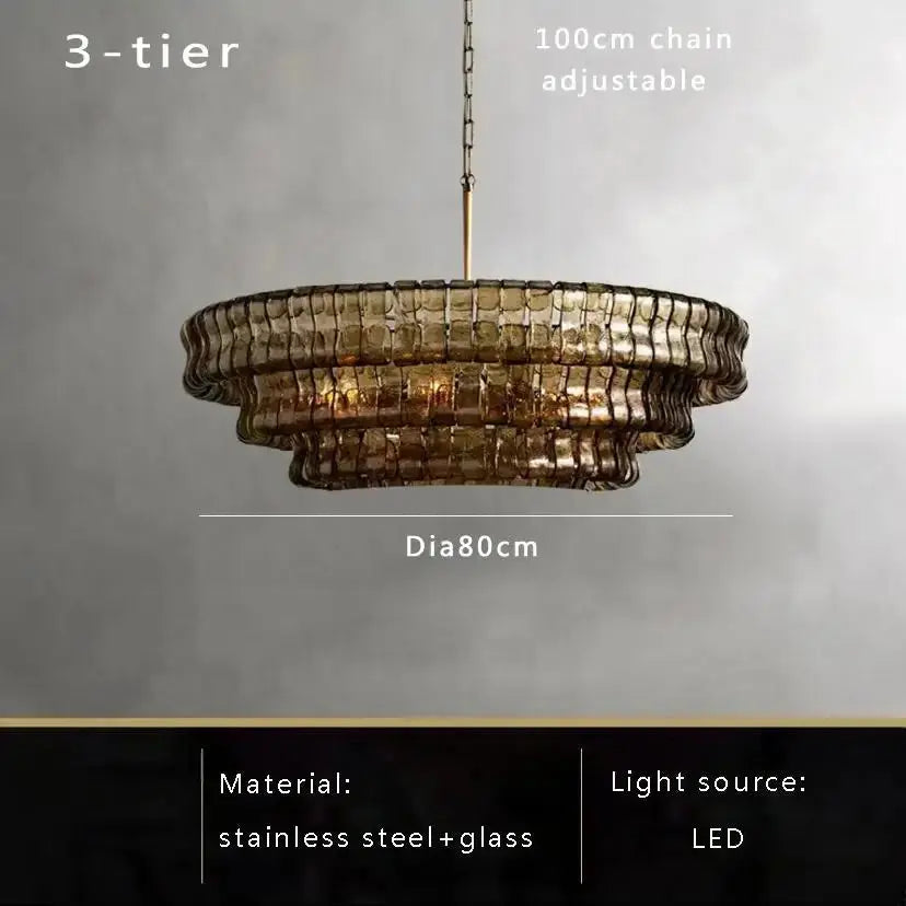 2026 Luxury Glass Dining Room Chandelier — alternate product view 6