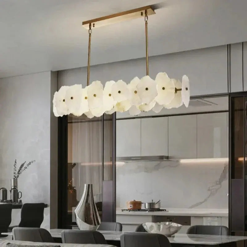 Round Ceiling Marble Chandelier — alternate product view 1