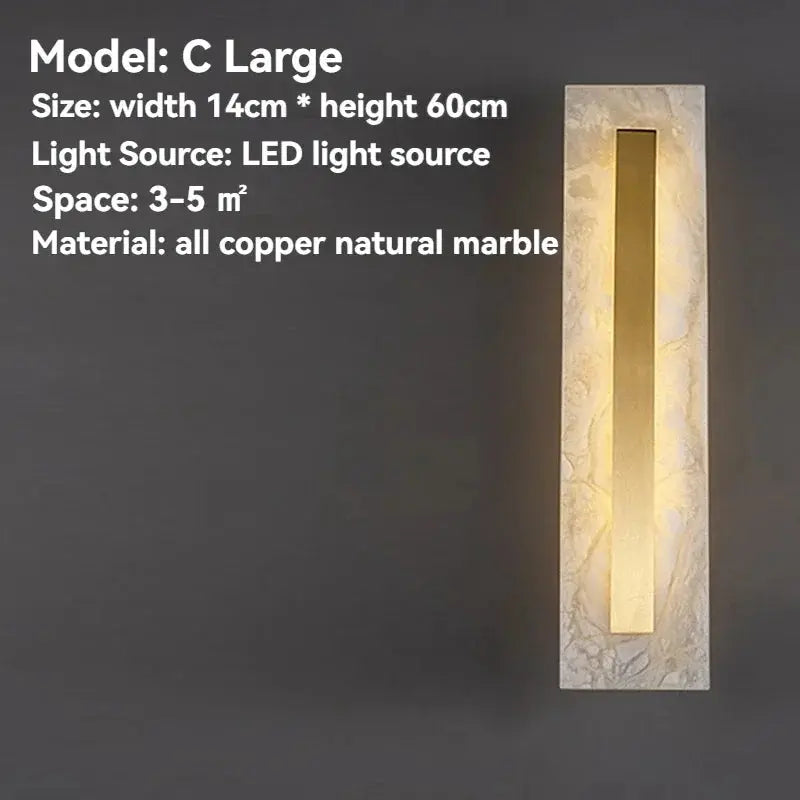 Gold Marble Wall Bedroom Lamp — alternate product view 12