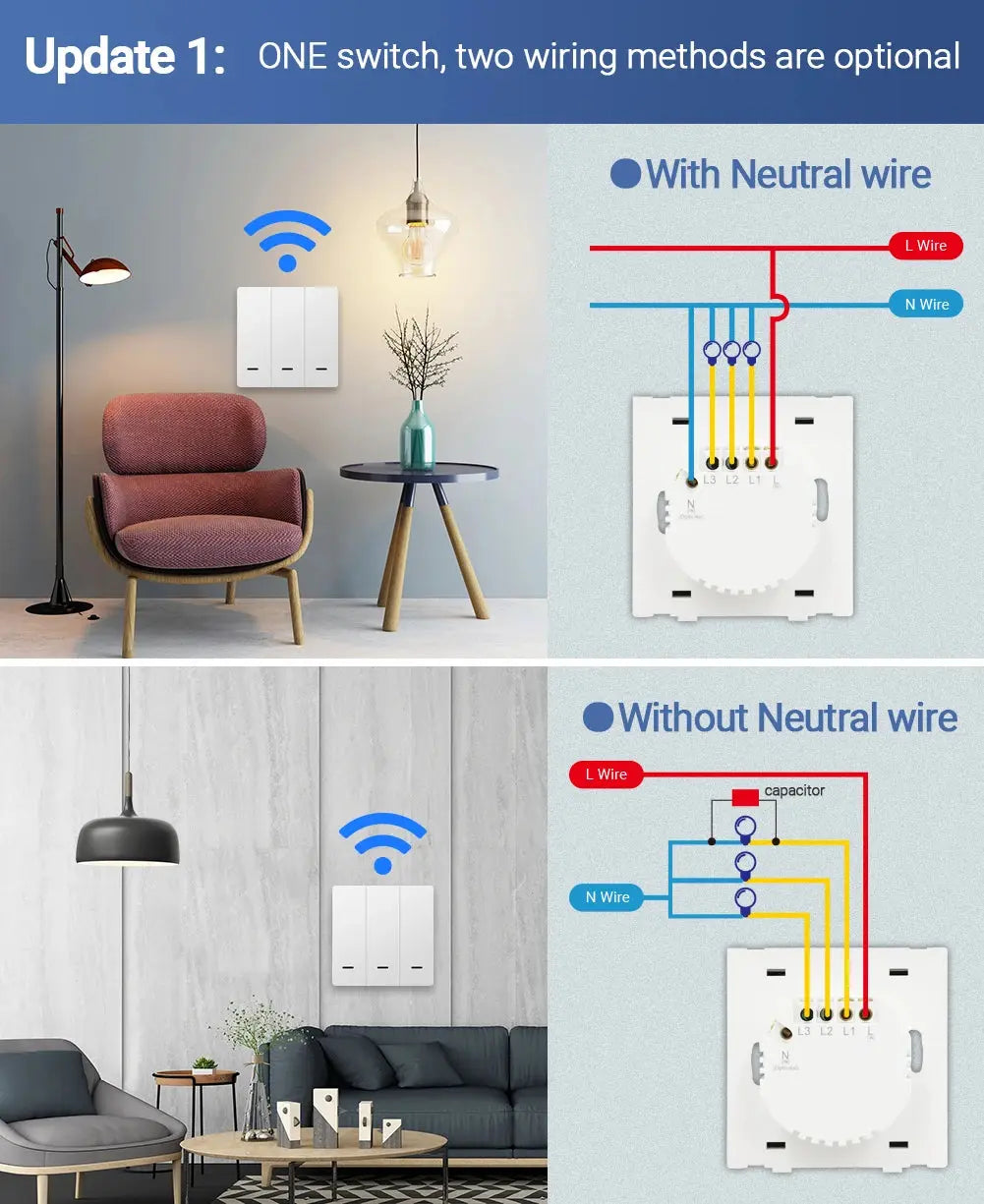 Push Button Smart 2 Way Light Switch — alternate product view 1