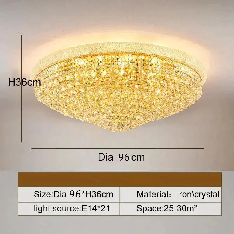 Morden Crystal Ceiling Lamp Bedroom Atmospheric — alternate product view 9