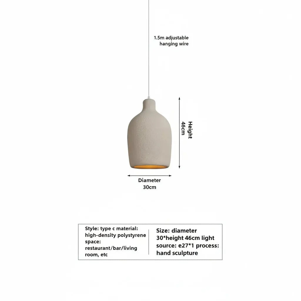 Japanese Wabi-sabi Style Pendant Lamp — alternate product view 7