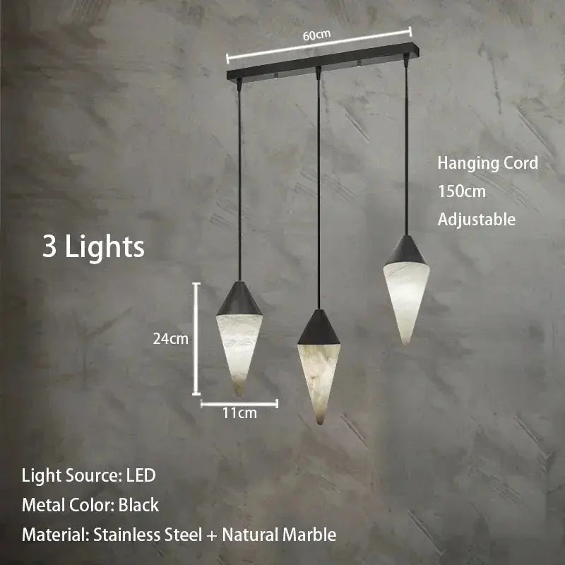 Modern Alabaster Cone Cluster Chandelier — alternate product view 27