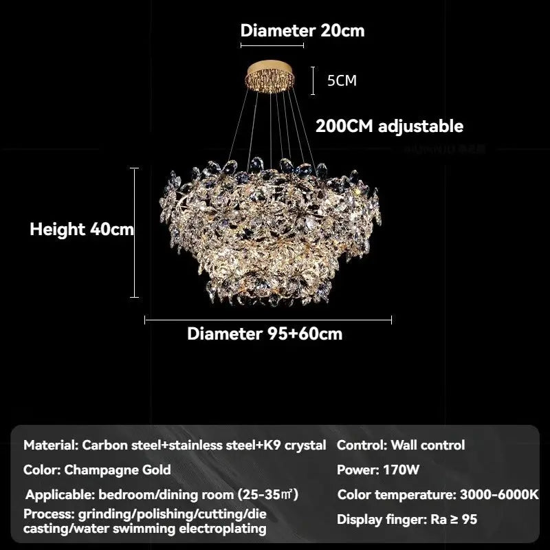 Luxury Crystal Chandelier Pendant — alternate product view 11