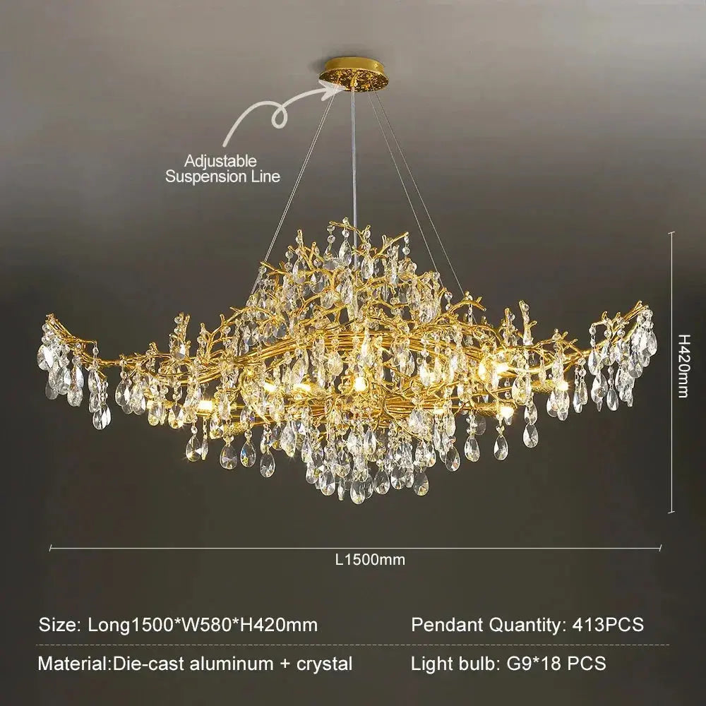 Luxury Modern Raindrop Chandeliers — alternate product view 15