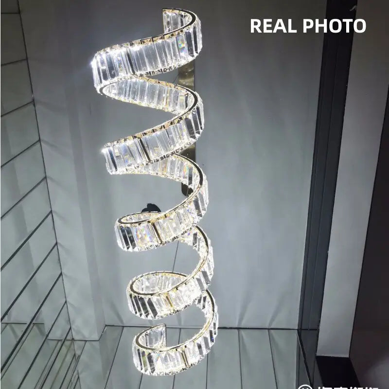 Luxury Led Wave Crystal Chandelier — alternate product view 4