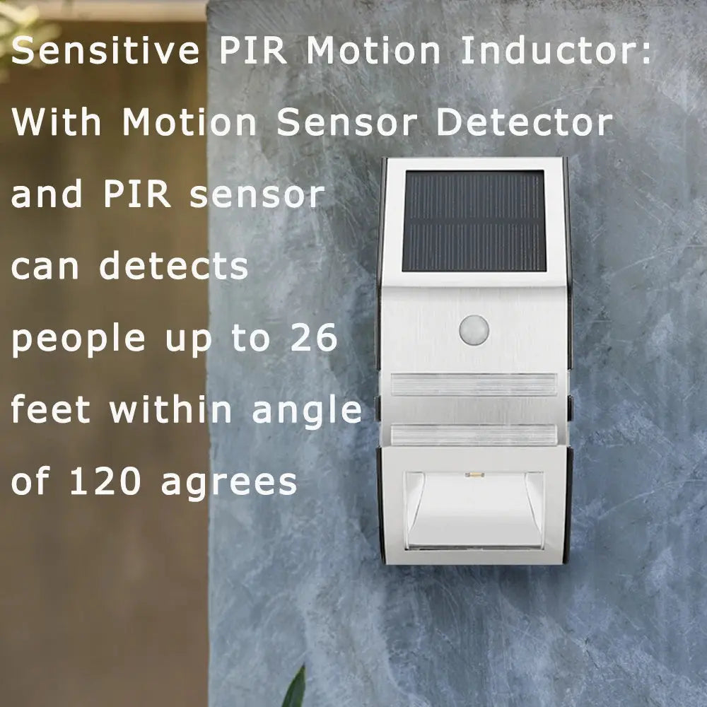 Motion Sensor Waterproof Solar Power Outdoor LED Wall Lamp — alternate product view 5