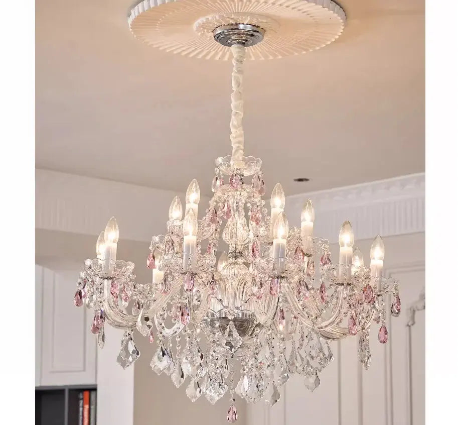 Pink Crystal Chandelier — alternate product view 5