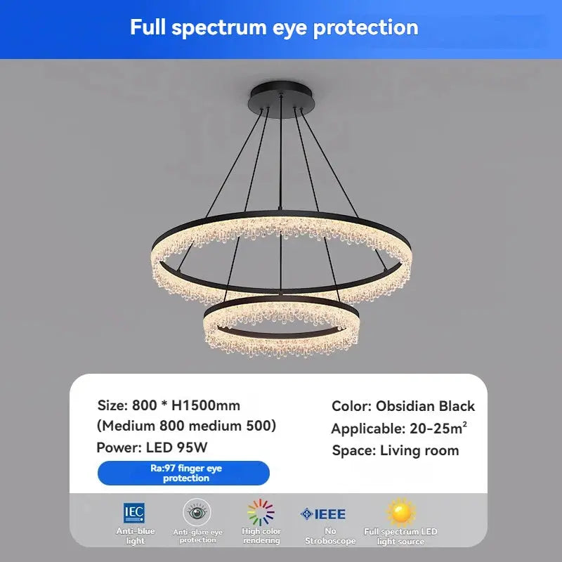 Italian Crystal Round Chandelier — alternate product view 11