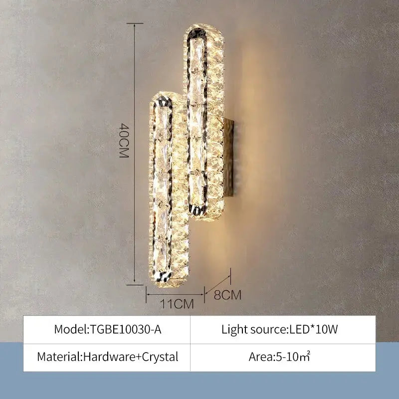 Modern K9 Crystal Wall Light — alternate product view 6