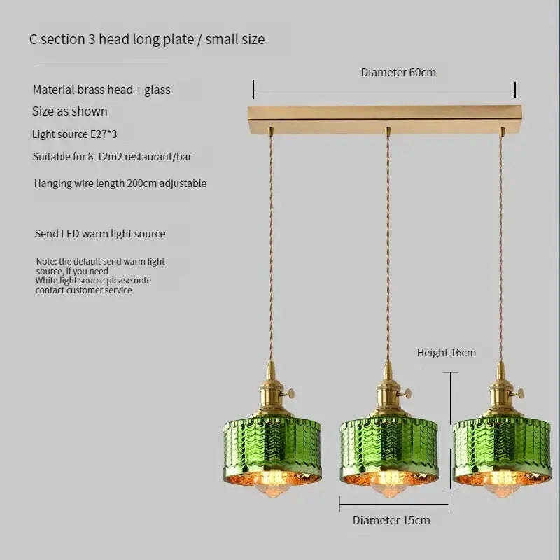 Green Glass Scandinavian Pendant Lights — alternate product view 28