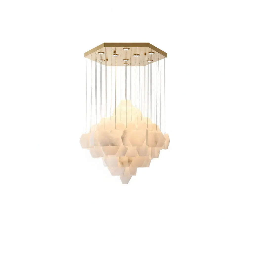 Snowflake Marble Nordic Chandelier — alternate product view 1
