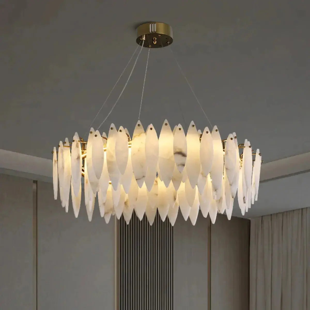 Villa Loft Bedroom Designer Marble Chandeliers — alternate product view 2