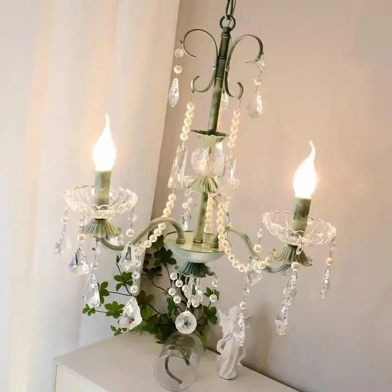 Crystal Green Glass Chandeliers — alternate product view 4