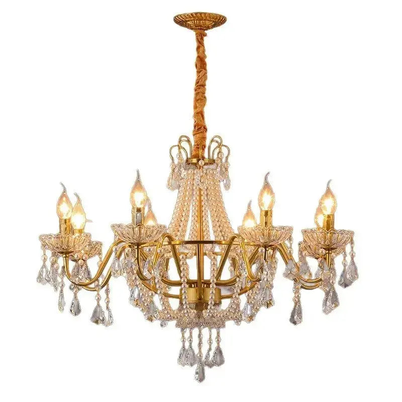 French Design Pearl Crystal Chandelier — alternate product view 2