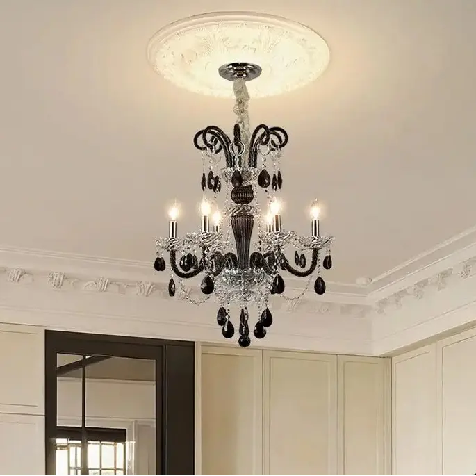 Black French Crystal Chandelier — alternate product view 5