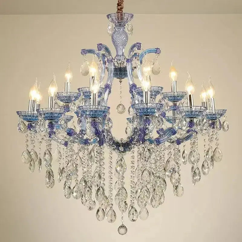 Red Luxury Crystal Chandelier — alternate product view 1