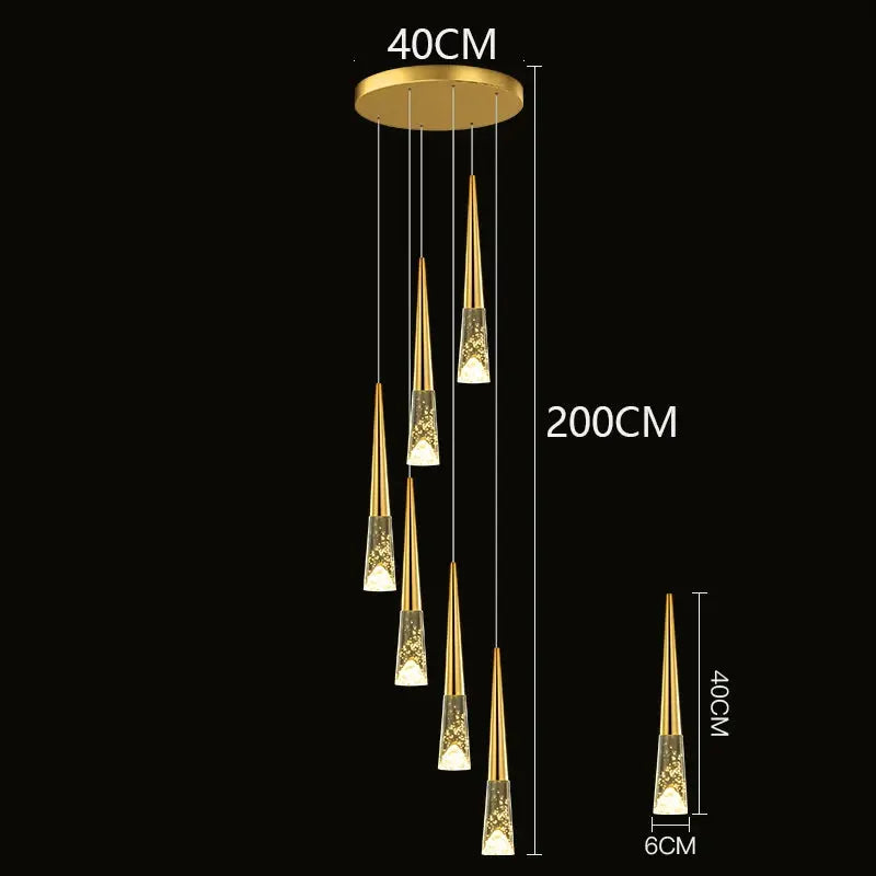 Modern Dome Decoration Stair Pendant Lamp — alternate product view 15