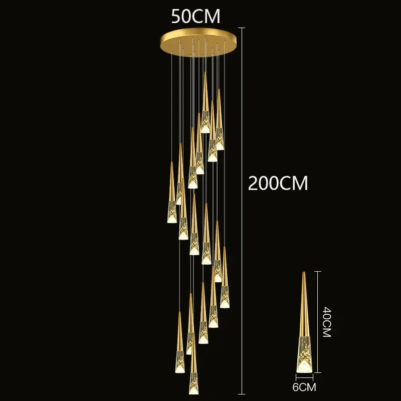 Modern Dome Decoration Stair Pendant Lamp — alternate product view 12