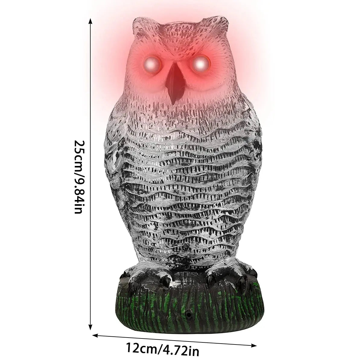 Owl Decoy Light for Outdoor Garden Yard Bird Repellent — alternate product view 7