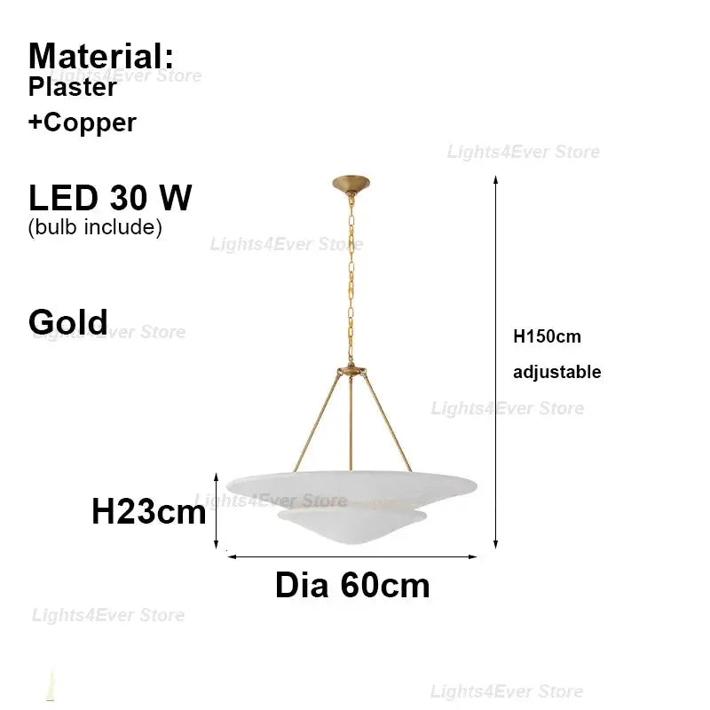 Plaster Shade Chandelier — alternate product view 6