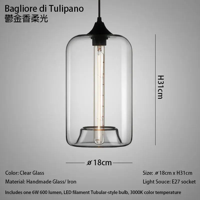 Clear Glass Pendant Light — alternate product view 6