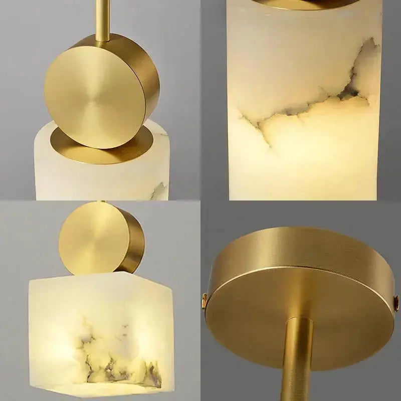 Nordic Marble Copper Hanging Lamp — alternate product view 6