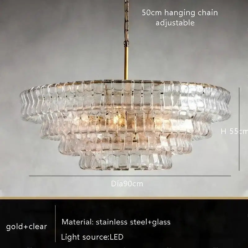 2026 Luxury Glass Dining Room Chandelier — alternate product view 7